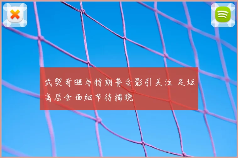 武契奇晒与特朗普合影引关注 足坛高层会面细节待揭晓